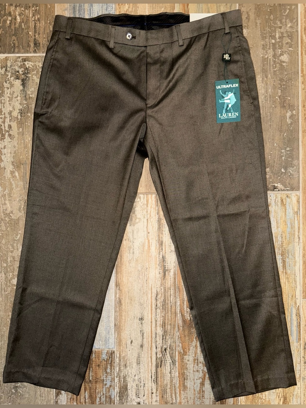 #0070 Men’s Ralph Lauren Ultraflex Classic Fit Dress Pants- Brown 36x25